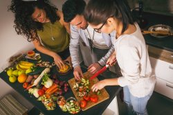 People preparing food