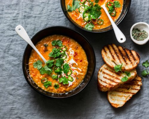 Carrot and pea curry