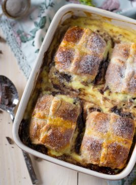 Hot cross bun pudding