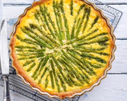 Vegan asparagus tart