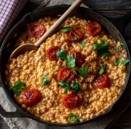 Vegan tomato risotto