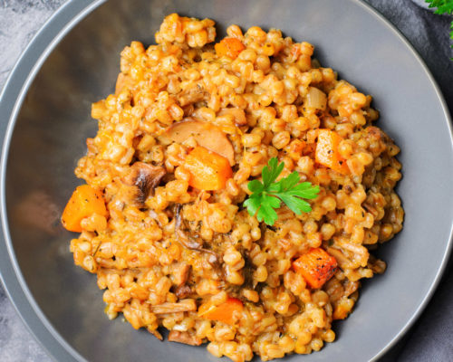Vegan pumpkin risotto