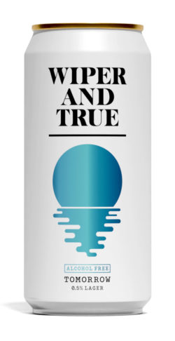 Can of alcohol free beer from Wiper and True called Tomorrow