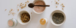 pots of ingredients for oils and soaps