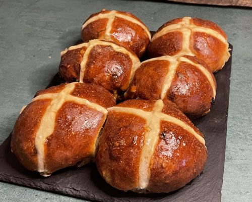 Candied Orange Hot Cross Buns