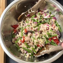 Tuna and orzo salad