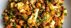 Spiced Cauliflower and Queen Chickpea Salad